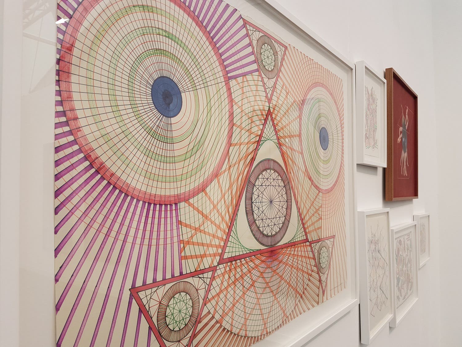 Monir Shahroudy Farmanfarmaian’s work is on show at the The Third Line gallery booth. (Saffiya Ansari/ Al Arabiya English)