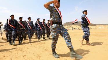 Pro-government soldiers march during a military parade celebrating the 54th anniversary of North Yemen’s revolution in the central province of Marib September 27, 2016. (Reuters)