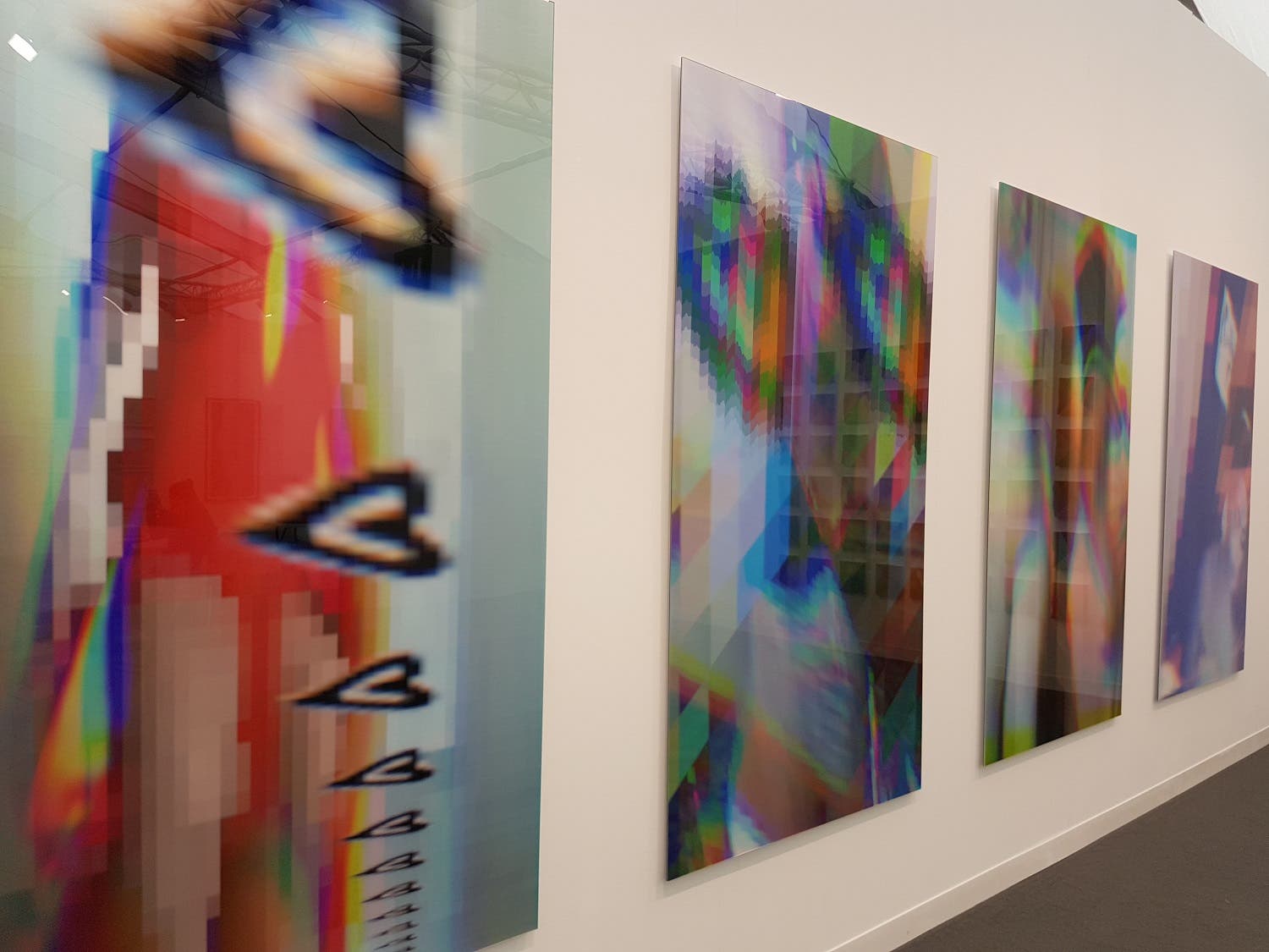Artist Sophia al Maria’s “Sisters I” at the The Third Line gallery booth. (Saffiya Ansari/ Al Arabiya English)