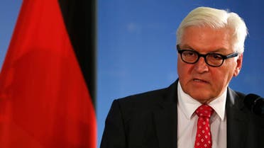 German Foreign Minister Frank-Walter Steinmeier attends a press conference after talks with Swedish Foreign Minister Margot Wallstrom (unseen) at the Foreign Ministry in Berlin on October 6, 2016.   Odd ANDERSEN / AFP