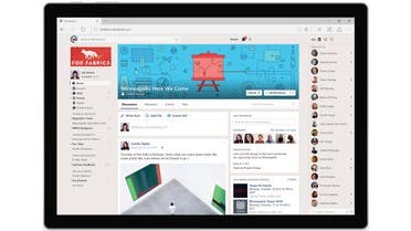 This image provided by Facebook shows a demonstration of Facebook's Workplace on a desktop. Facebook is launching a communications tool Monday, Oct. 10, 2016, for businesses, nonprofits and other organizations. (AP)