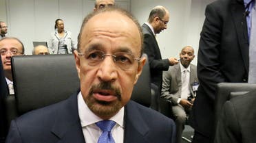  Khalid Al-Falih, Minister of Energy. Industry and Mineral Resources of Saudi Arabia speaks to journalists prior to the start of a meeting of the Organization of the Petroleum Exporting Countries, OPEC, at their headquarters in Vienna, Austria, Thursday, June 2, 2016. (AP Photo/Ronald Zak)