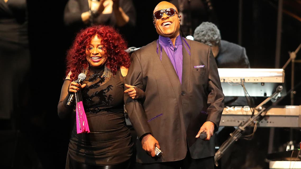 Chaka Khan brought Wonder onstage Thursday night at Xcel Energy Center in St. Paul to duet on Prince’s “I Feel for You,” a 1984 hit for Khan. (AFP)