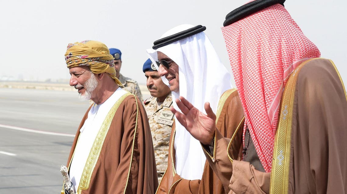 AFP Saudi Minister of Foreign Affairs Adel al-Jubeir (R) welcomes his Omani counterpart Yusuf bin Alawi (L) upon his arrival for a Gulf Cooperation Council (GCC) extraordinary meeting in the Saudi capital, Riyadh, on January 9, 2016.