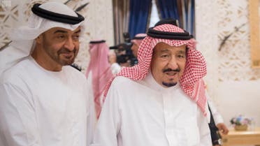 saudi king Salman meets Abu Dhabi corwn prince SPA