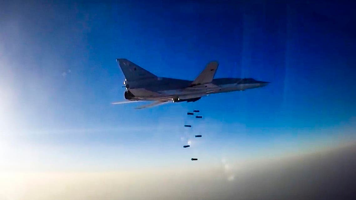 In this on Tuesday Aug. 16, 2016 frame grab provided by Russian Defence Ministry press service, aRussian long range bomber Tu-22M3 flies during an air strike over the Aleppo region of Syria (File Photo: Russian Defence Ministry Press Service photo via AP)