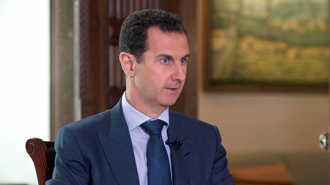 In this Wednesday, Sept. 21, 2016 photo released by the Syrian Presidency, Syrian President Bashar Assad speaks to The Associated Press at the presidential palace in Damascus, Syria. AP