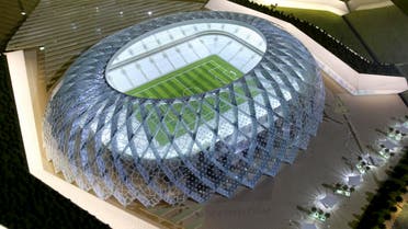 Qatar presents a model of its Al-Wakrah stadium as it bids to host the FIFA 2022 World Cup during the FIFA Inspection Tour for the country's bid, in Doha September 16, 2010 reuters