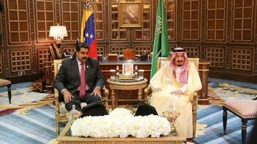 King Salman and President Maduro reviewed the latest developments including cooperation for the stability of oil markets. (Reuters)