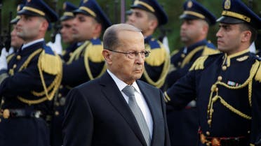 Newly elected Lebanese President Michel Aoun reviews the honour guards upon arrival to the presidential palace in Baabda, near Beirut, Lebanon October 31, 2016. reuters