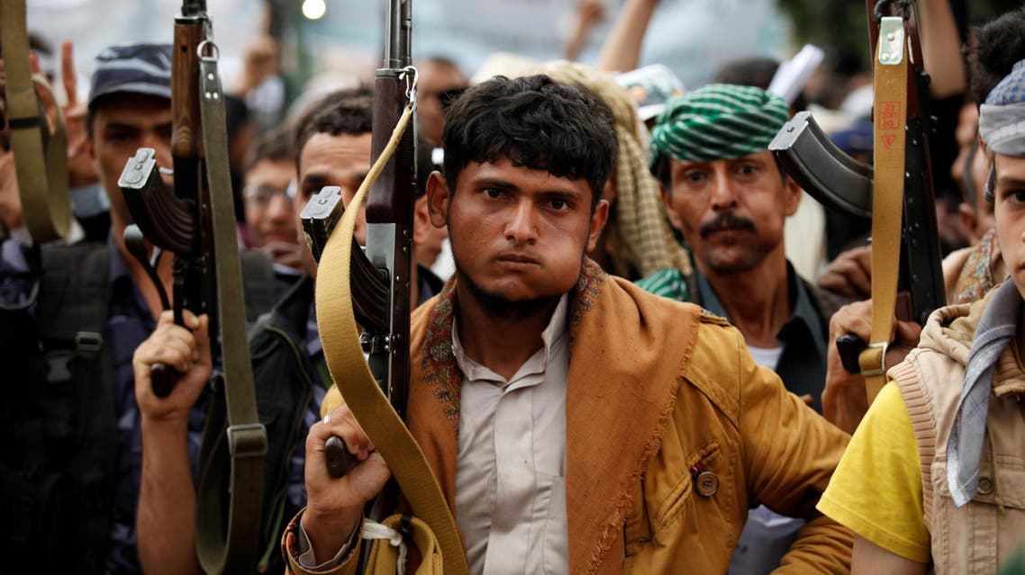 Supporters of the Houthi movement take part in a demonstration in Sanaa, Yemen July 28, 2016. reuters