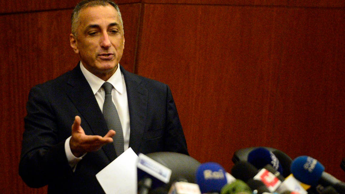 Tarek Amer, Governor of the Central Bank of Egypt, speaks during a press conference in Cairo on November 3, 2016. (AFP)