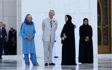 Britain's Prince Charles (2nd L) and his wife Camilla (L), Duchess of Cornwall, tour the Sheikh Zayed Grand Mosque in Abu Dhabi, United Arab Emirates. (Reuters)