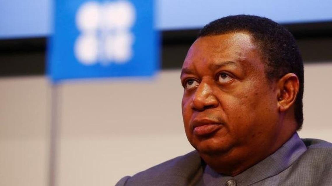 The Secretary-General of the Organization of the Petroleum Exporting Countries (OPEC) Mohammed Barkindo at the Adipec oil conference in Abu Dhabi on Monday, Nov 7 (Reuters)