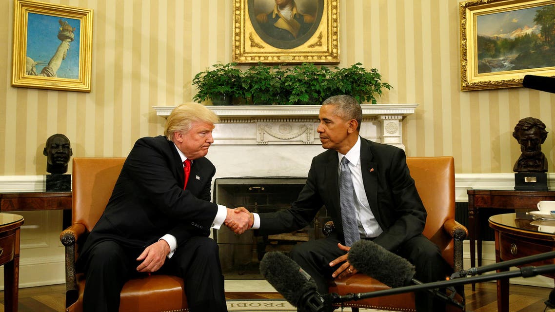 Obama meets with President-elect Donald Trump in the Oval Office of the White House in Washington November 10, 2016. REUTERS