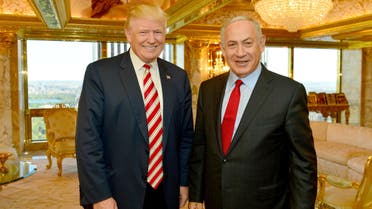 sraeli Prime Minister Benjamin Netanyahu (R) stands next to Republican U.S. presidential candidate Donald Trump during their meeting in New York, September 25, 2016. Kobi Gideon/Government Press Office (GPO)/Handout via REUTERS
