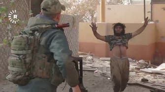 Moment an ISIS militant surrenders in Mosul