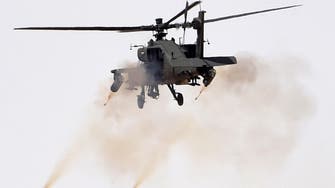 Saudi Apache helicopters bomb mountainous Houthi sites 