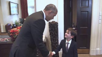 Obama meets American boy who offered Syrian child his home