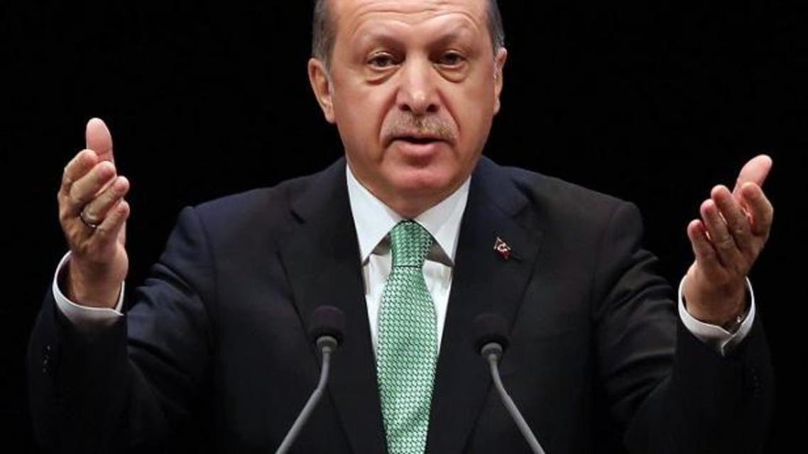 Turkish President Recep Tayyip Erdogan delivers a speech during the Living Human Treasures award ceremony at the Bestepe National Congress and Culture Centre in Ankara on November 3, 2016. (AFP)