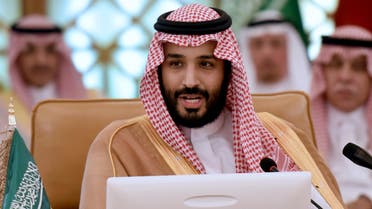 Saudi Deputy Crown Prince, Defence Minister and Chairman of the Council for Economic and Development Affairs Mohammed bin Salman (R) addresses the first meeting of Gulf Cooperation Council (GCC) Economic and Development Affairs Authority in Riyadh on November 10, 2016. AFP