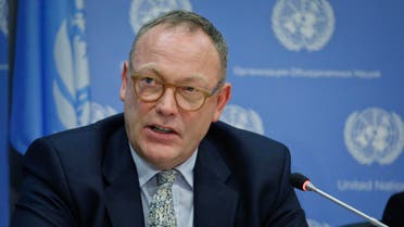 Ben Emmerson, U.N. special investigator on counter-terrorism and human rights, holds a news conference on migration policies, Friday, Oct. 21, 2016, at U.N. headquarters. Emmerson accused Republican presidential nominee Donald Trump on Friday of peddling "lies and xenophobia" by claiming a link between Syrian refugees and Islamic State extremists. (AP)