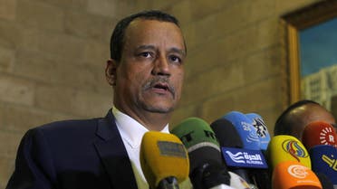 UN Special Envoy for Yemen Ismail Ould Cheikh Ahmed speaks to the press after arriving at Sanaa International Airport for a two-day visit on October 23, 2016 in the Yemeni capital Sanaa. The pro-government Arab coalition stepped up air strikes on Iran-backed rebels in Yemen and clashes raged on the ground as warring parties ignored a UN call to renew a fragile ceasefire. The 72-hour ceasefire took effect just before midnight (2100 GMT) Wednesday to allow aid deliveries in Yemen, whose war has killed thousands of people and left millions homeless and hungry.   MOHAMMED HUWAIS / AFP