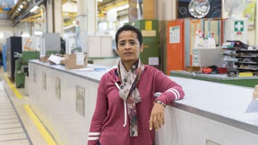 Aisha Juma during her residency at CERN, Geneva, October 2016. (Photo: Sophia Bennett)