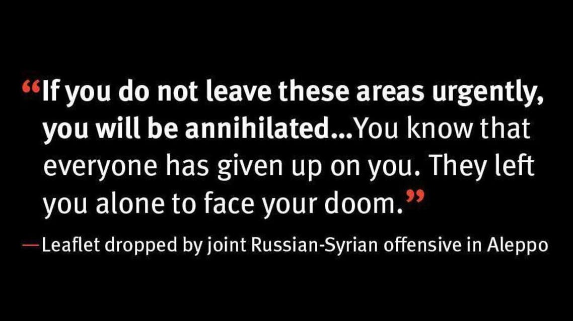 leaflets aleppo