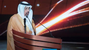 Minister of Energy, Industry and Mineral Resources of Saudi Arabia Khalid A. Al-Falih speaks during the inauguration of the projects. (SPA)