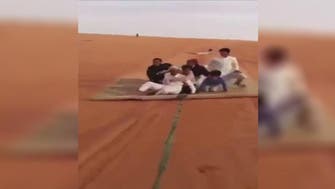 Watch: No snow? No problem! Saudis go sand-sledding