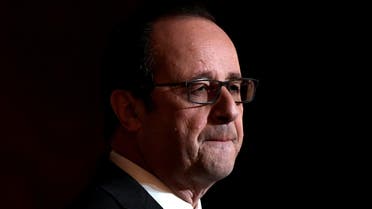 French President Francois Hollande delivers a speech after awarding Olympic and Paralympic athletes the Legion of Honour (Legion d'Honneur) at the Elysee Palace in Paris, France, December 1, 2016. reuters