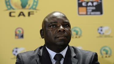 The president of the South African Football Association (SAFA), Kirsten Nematandani, attends a press conference on April 4, 2012 in Johannesburg. The SAFA signed on April 4 an organization agreement with the Confederation of African Football (CAF) ahead of the 2013 Africa Cup of Nations, which will take place in South Africa. AFP PHOTO / STEPHANE DE SAKUTIN STEPHANE DE SAKUTIN / AFP