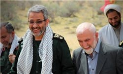 الجنرال غيب برور مع اللواء حسين همداني الذي قتل في سوريا