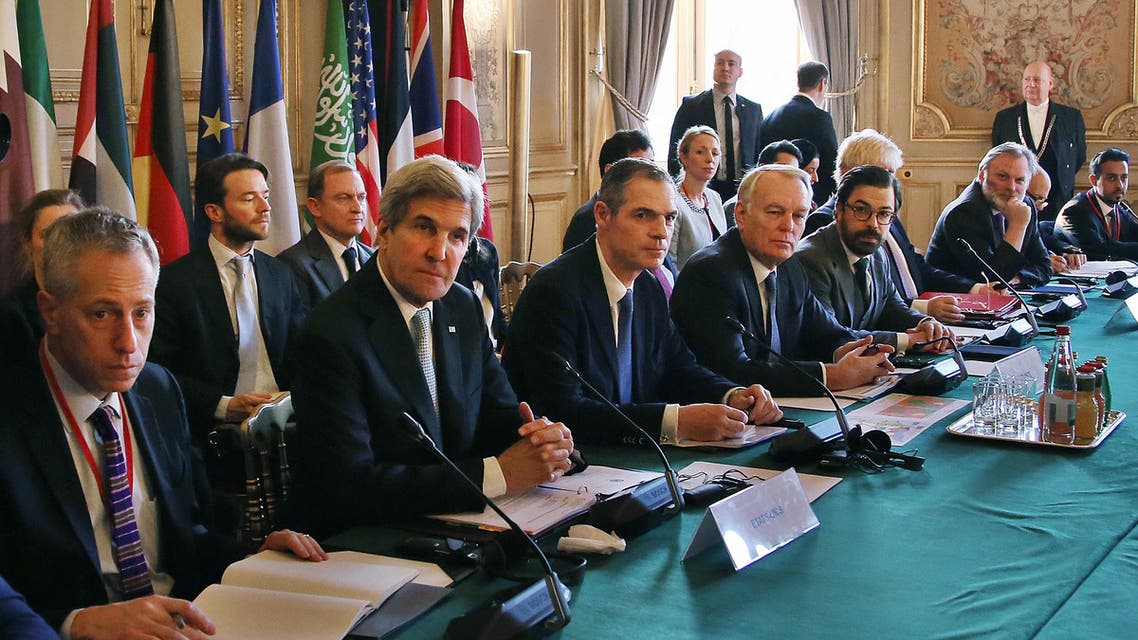 US Secretary of State John Kerry (3rdL) and France's Foreign Minister Jean-Marc Ayrault (5thL) attend a meeting on Syria, on December 10, 2016 in Paris. AFP