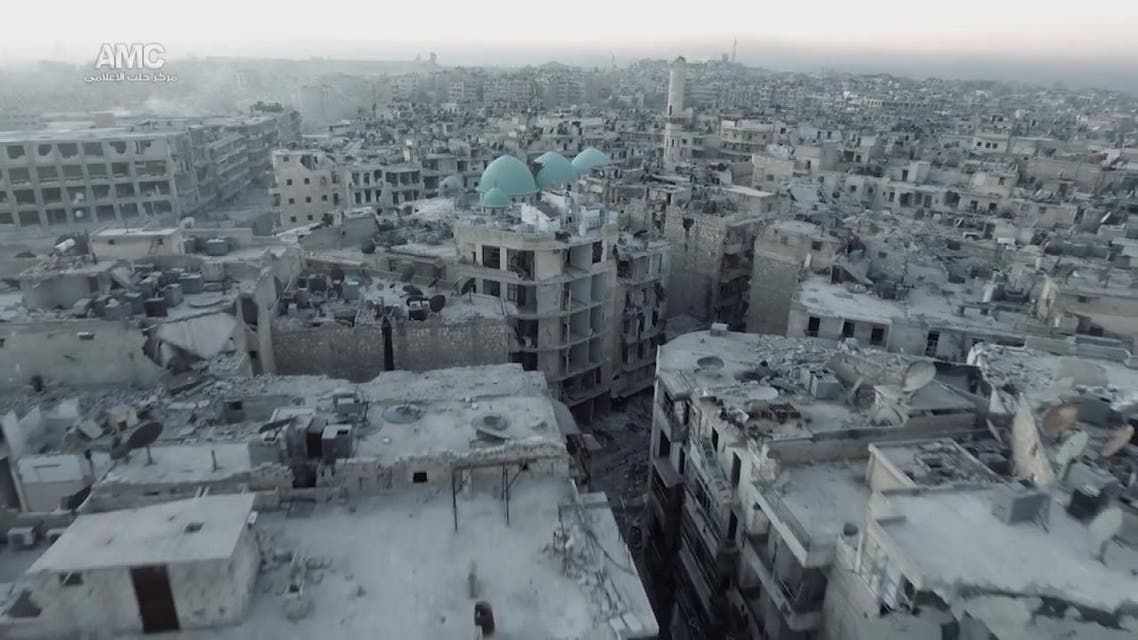 THUMBNAIL_ شاهد من الجو دمار حي الشعار #حلب