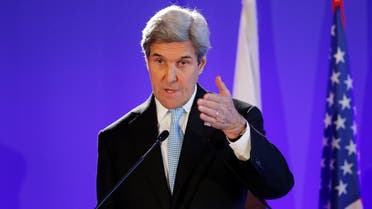 U.S. Secretary of State John Kerry attends a news conference after a meeting in Paris, France December 10, 2016 كيري