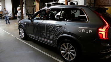 In this photo taken Tuesday, Dec. 13, 2016, an Uber driverless car is displayed in a garage in San Francisco. AP