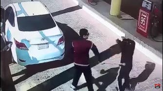 Watch: Saudi man beats up petrol station worker