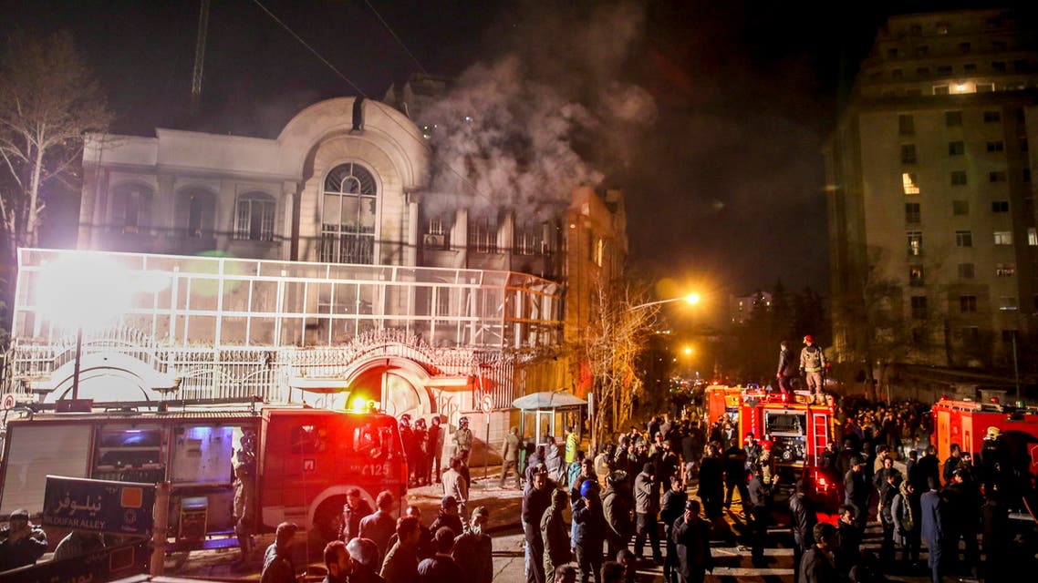In the audio recording, the alleged mastermind of the attack, Hassan Kurdmihan, can be heard in a series of calls as he directed members of the Basij and Revolutionary Guards to burn the embassy and seize all documents. (AP)