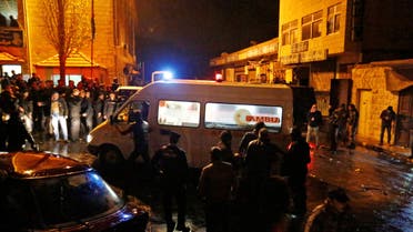 Jordanian policemen and an ambulance are seen in the vicinity of Karak Castle in the city of Karak, Jordan, December 18, 2016. (Reuters)