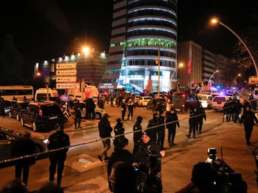 Turkish police secure the area near an art gallery where the Russian Ambassador to Turkey Andrei Karlov was shot in Ankara, Turkey, December 19, 2016.  AFP