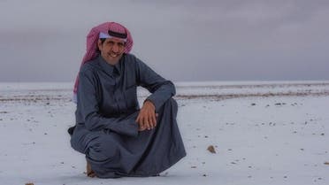 Striking photos of snow covered Saudi desert