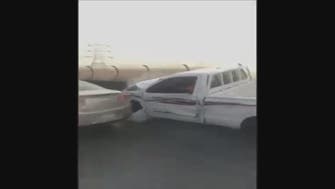 Shocking video: Saudi driver deliberately rams into cars to escape police