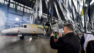 Joint cooperation between Antonov and Saudi Arabia led to the production of the aircraft. (Facebook/Петро Порошенко)
