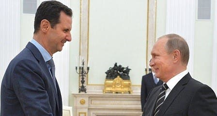 فلاديمير بوتين مع بشار الأسد