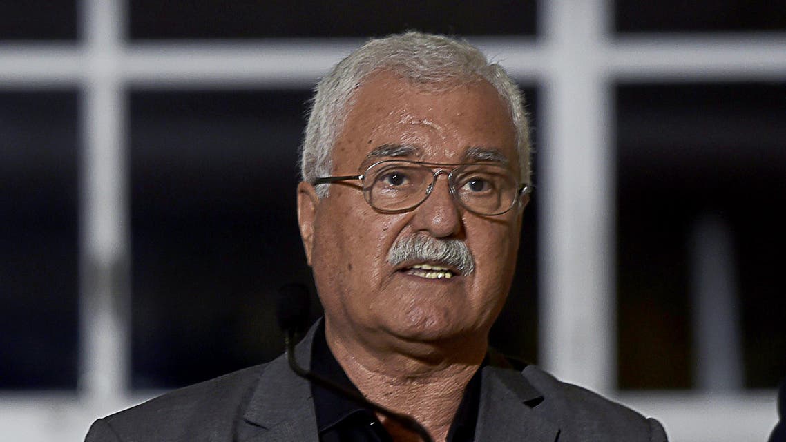 George Sabra, member of the main Syrian opposition body, the High Negotiations Committee (HNC), gives a press conference on the second round of Syrian peace talks at the UN headquarters in Geneva on March 17, 2016. AFP