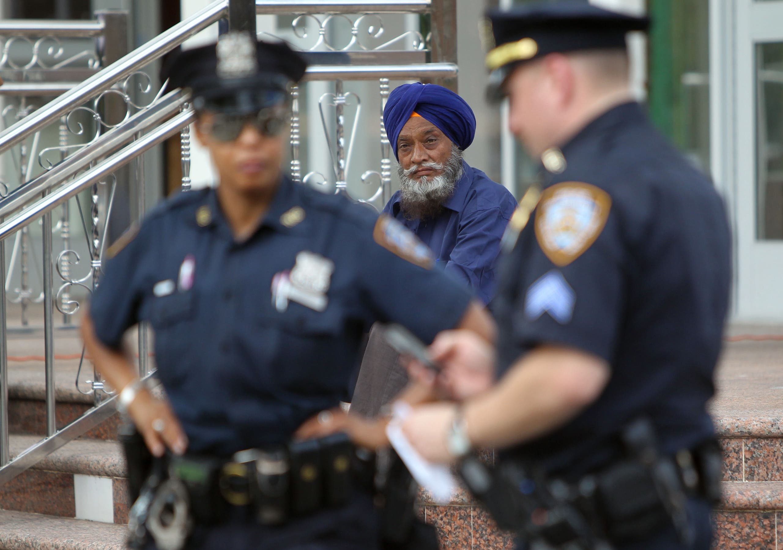 The revised policy, expected to be finalized next month, comes after a Muslim policeman filed a complaint against New York police last summer when he was suspended for wearing a beard that did not comply with regulations. (AFP)