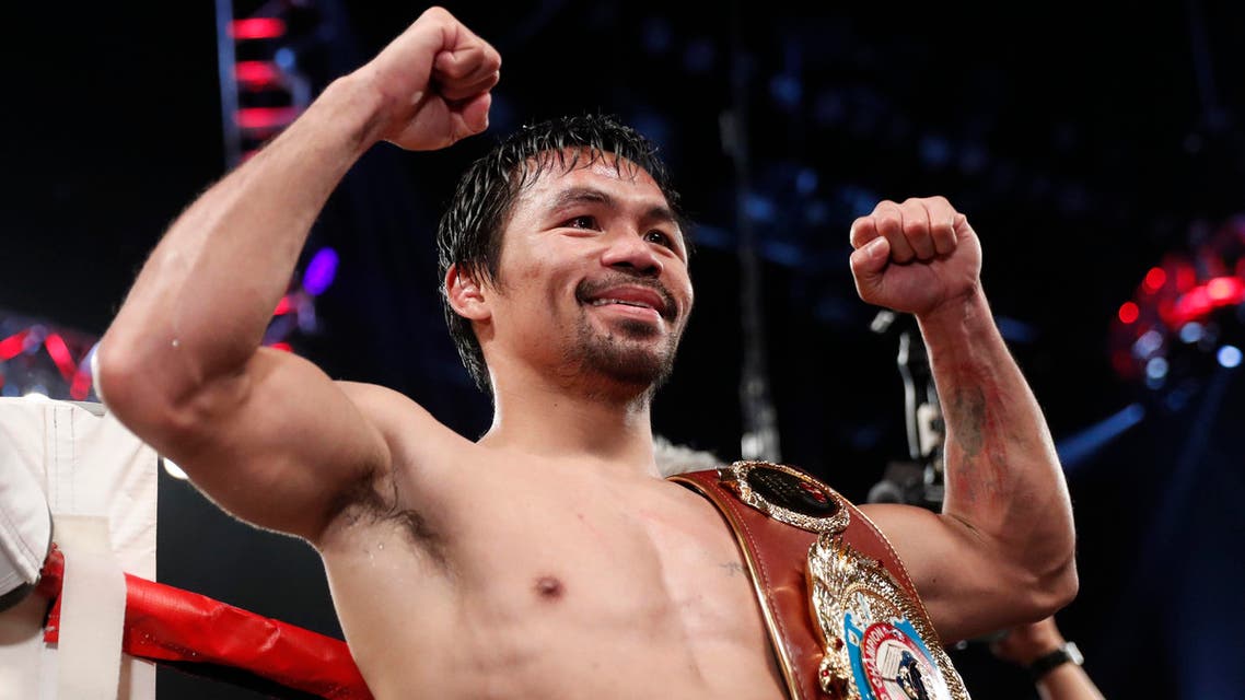 Manny Pacquiao after beating Jessie Vargas in the WBO welterweight bout in Las Vegas on Saturday, November 5, 2016. (AP)