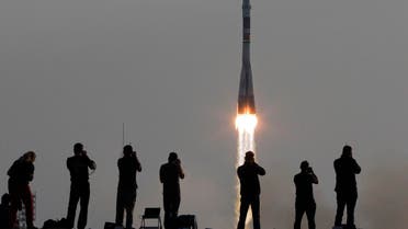 87: The Soyuz-FG rocket booster with Soyuz MS space ship carrying a new crew to the International Space Station, ISS, blasts off at the Russian leased Baikonur cosmodrome, Kazakhstan. (AP)